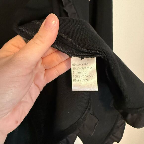 Ming Wang Ruffle Edge Open Front Knit Cardigan Size 1X - Picture 8 of 11